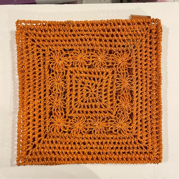 Williams Sonoma jute woven placemats orange NWT set of 4 fall🍁 pumpkin spice - Picture 3 of 8